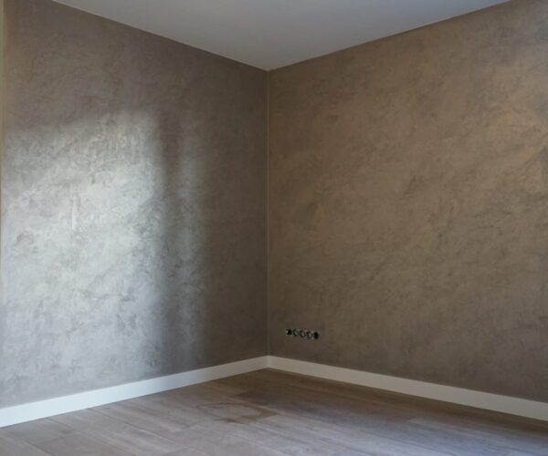 Diverse ruimtes Detail van unieke texturen en structuur schilderen op een wand